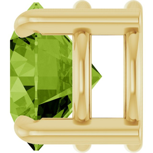 14K Yellow 7 mm Natural Peridot Pendant