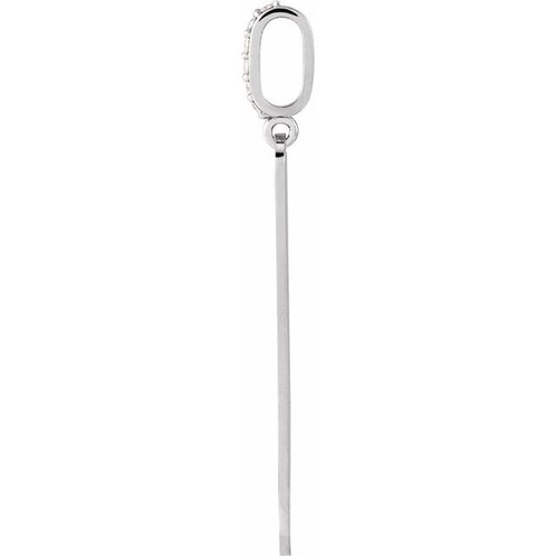 Sterling Silver .05 CTW Natural Diamond Engravable Bar Pendant