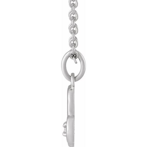 14K White .015 CT Natural Diamond Capricorn Zodiac 16-18" Necklace