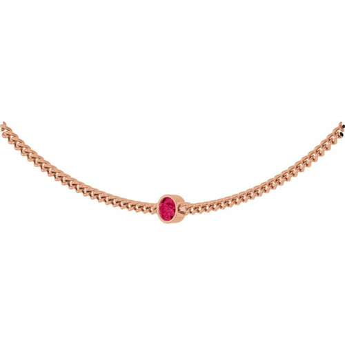 14K Rose Natural Pink Spinel 16" Necklace