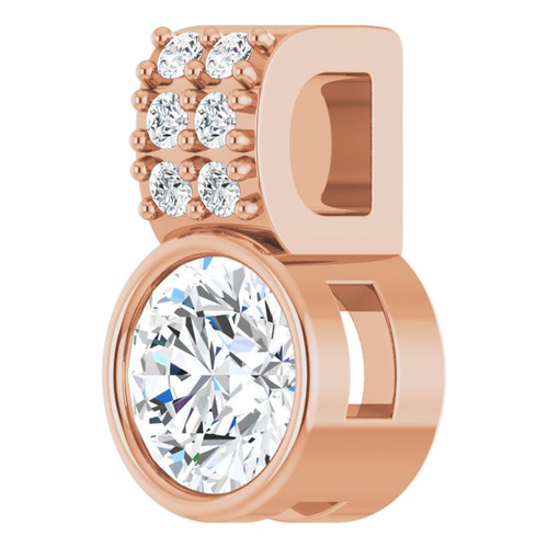 14K Rose 3/8 CTW Lab-Grown Diamond Pendant
