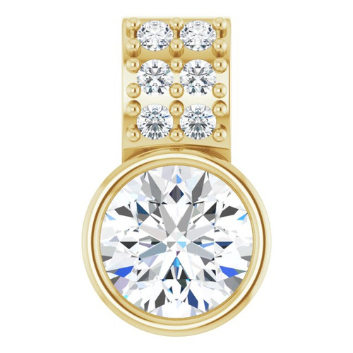 14K Yellow 3/8 CTW Lab-Grown Diamond Pendant