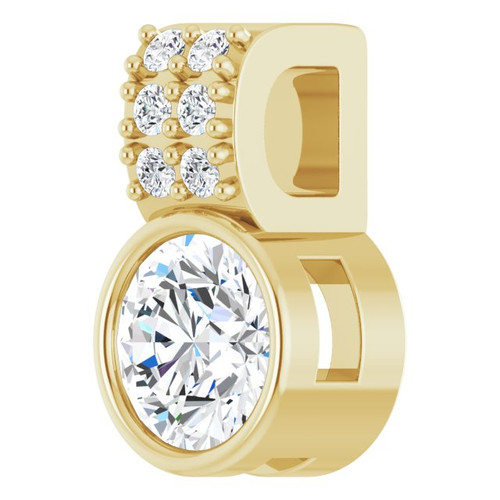 14K Yellow 3/8 CTW Lab-Grown Diamond Pendant