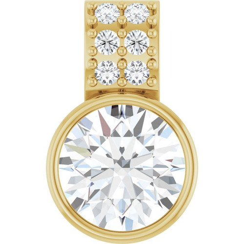 14K Yellow 3/4 CTW Lab-Grown Diamond Pendant