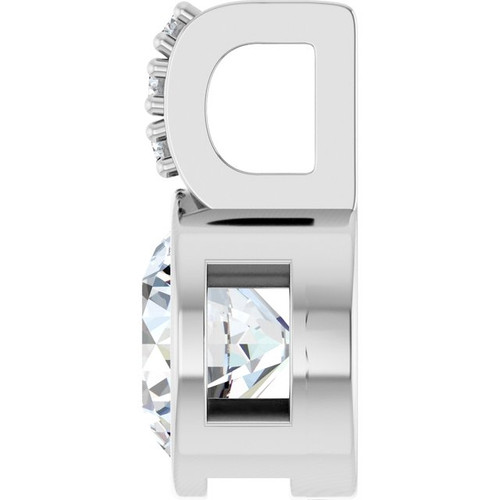 Platinum 3/4 CTW Lab-Grown Diamond Pendant