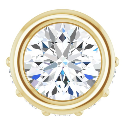 14K Yellow 1/4 CTW Natural Diamond Hidden Halo Pendant 