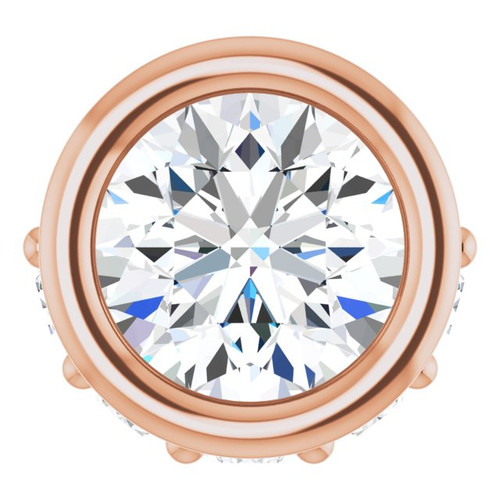 14K Rose 1/4 CTW Natural Diamond Hidden Halo Pendant 