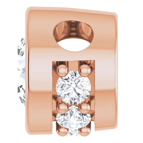 14K Rose 1/4 CTW Natural Diamond Hidden Halo Pendant 