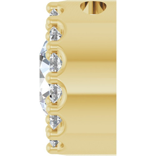 14K Yellow 1/2 CTW Natural Diamond Halo-Style Pendant