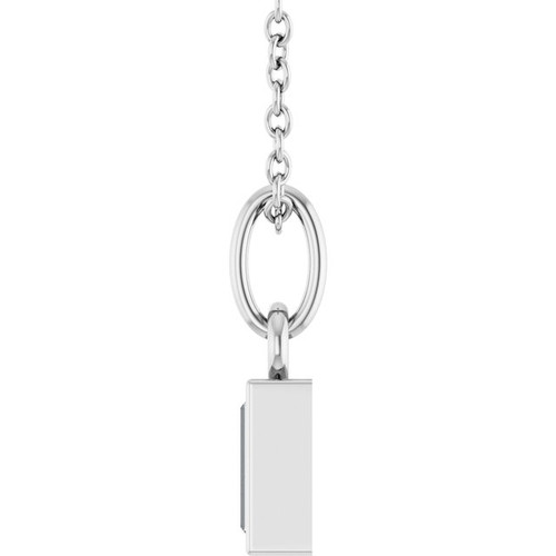 Platinum 1/6 CT Natural Diamond Bezel-Set 16-18" Necklace