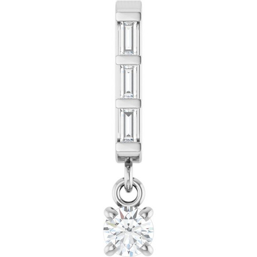 Platinum 1/8 CTW Natural Diamond Pendant