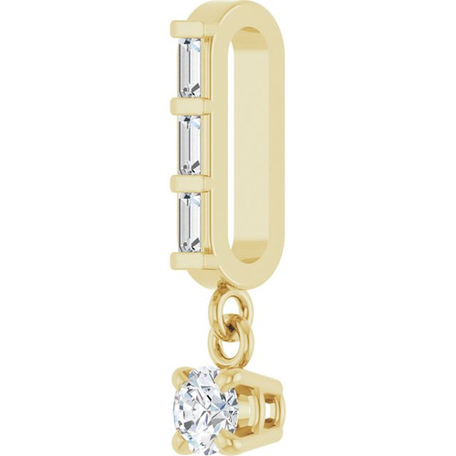14K Yellow 1/8 CTW Natural Diamond Pendant