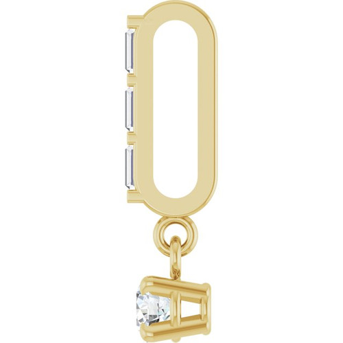 14K Yellow 1/8 CTW Natural Diamond Pendant