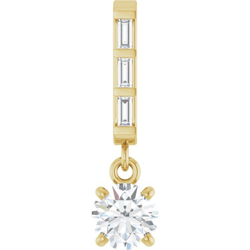 14K Yellow 3/8 CTW Natural Diamond Pendant