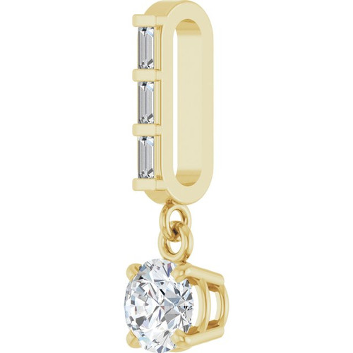 14K Yellow 3/8 CTW Natural Diamond Pendant