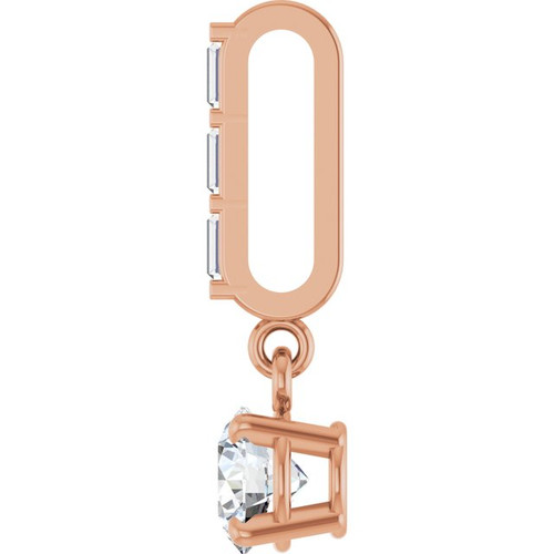 14K Rose 3/8 CTW Natural Diamond Pendant
