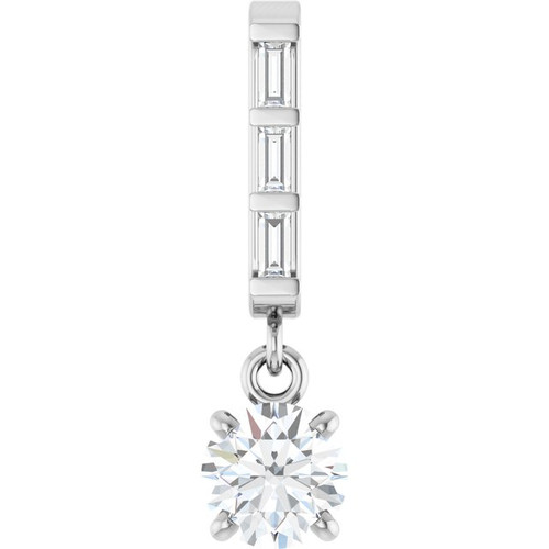 Sterling Silver 3/8 CTW Natural Diamond Pendant