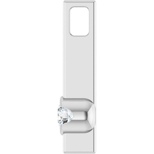 Sterling Silver 1/10 CTW Natural Diamond Bar Pendant