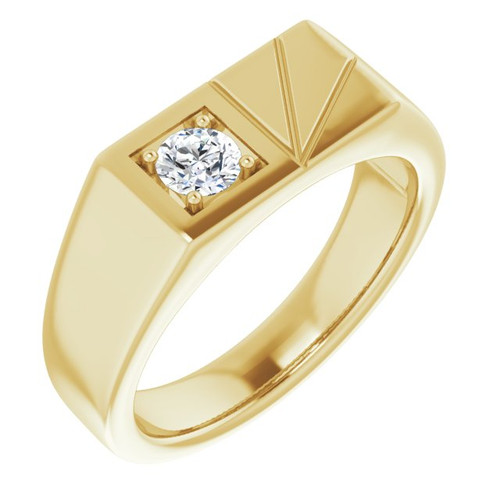 14K Yellow 1/3 CT Lab-Grown Diamond Ring