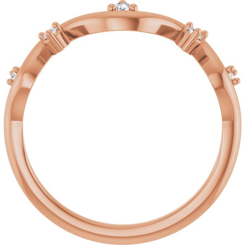 14K Rose .07 CTW Natural Diamond Ring