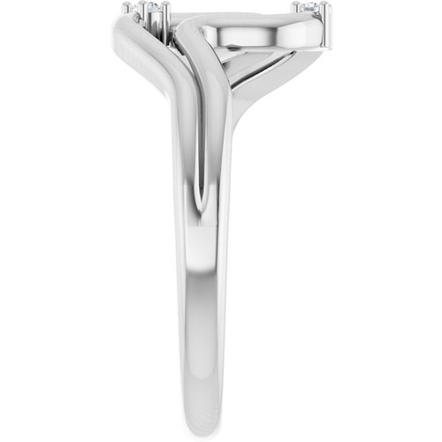 Sterling Silver .03 CTW Natural Diamond Ring
