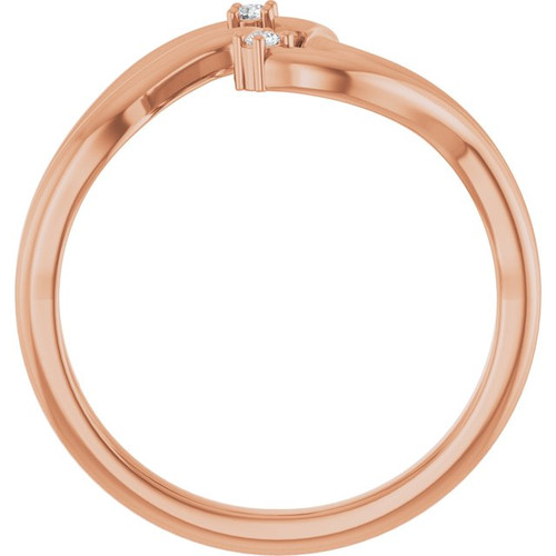 14K Rose .03 CTW Natural Diamond Ring