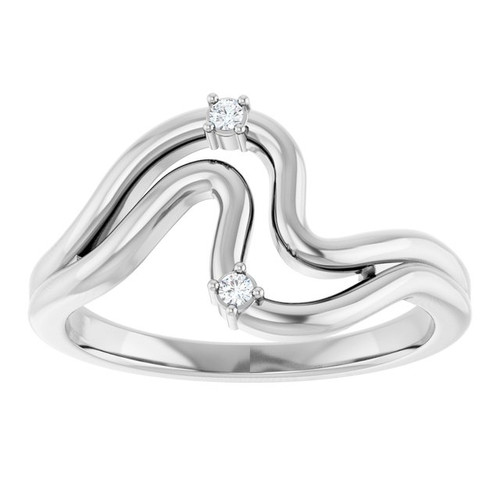 Platinum .03 CTW Natural Diamond Ring