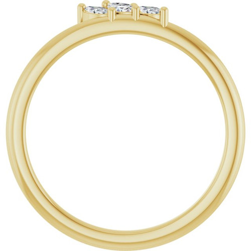 14K Yellow 1/8 CTW Natural Diamond Ring
