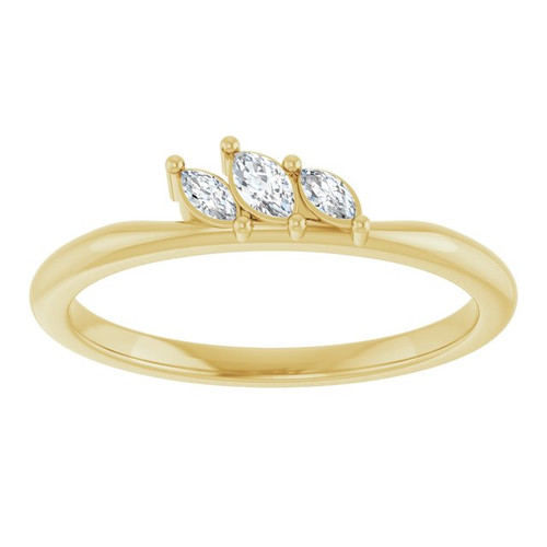 14K Yellow 1/8 CTW Natural Diamond Ring