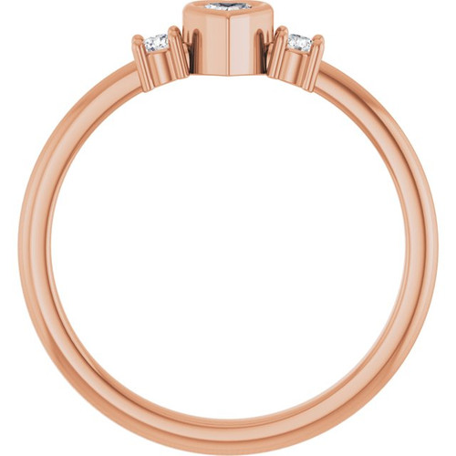 14K Rose 1/6 CTW Natural Diamond Ring