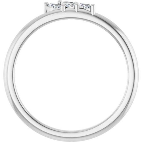 Sterling Silver 1/8 CTW Natural Diamond Ring