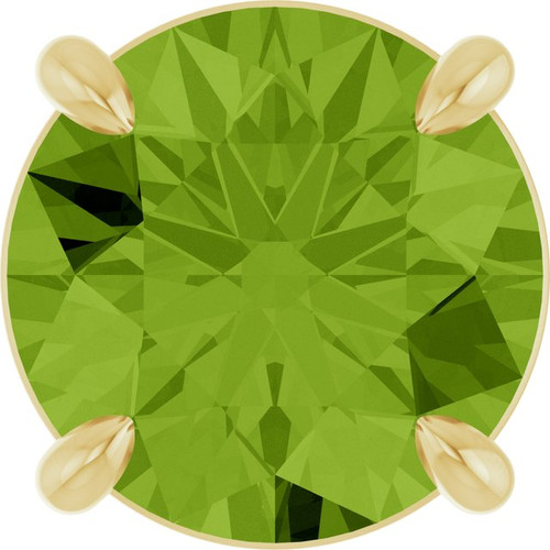 14K Yellow 8 mm Natural Peridot Pendant