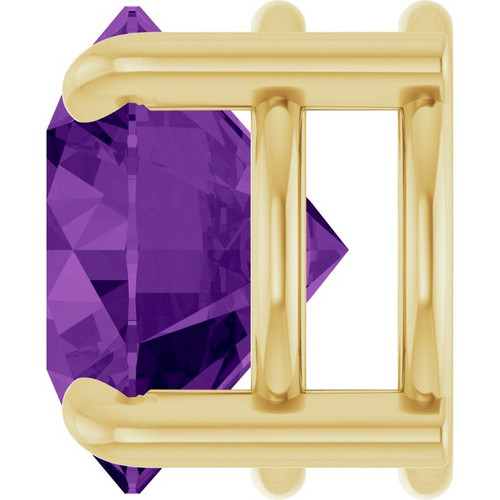 14K Yellow 8 mm Natural Amethyst Pendant