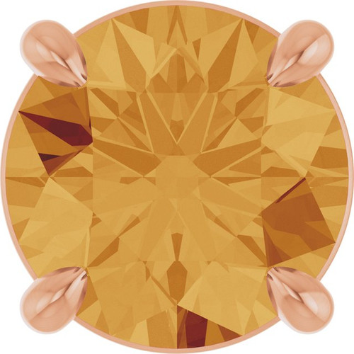 14K Rose 7 mm Natural Citrine Pendant