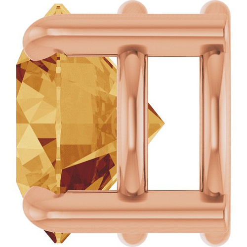 14K Rose 7 mm Natural Citrine Pendant