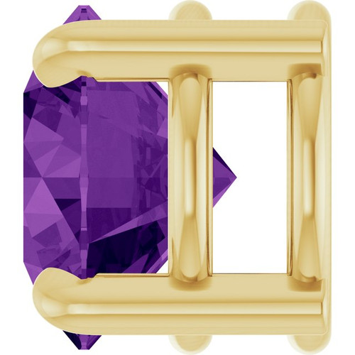 14K Yellow 7 mm Natural Amethyst Pendant