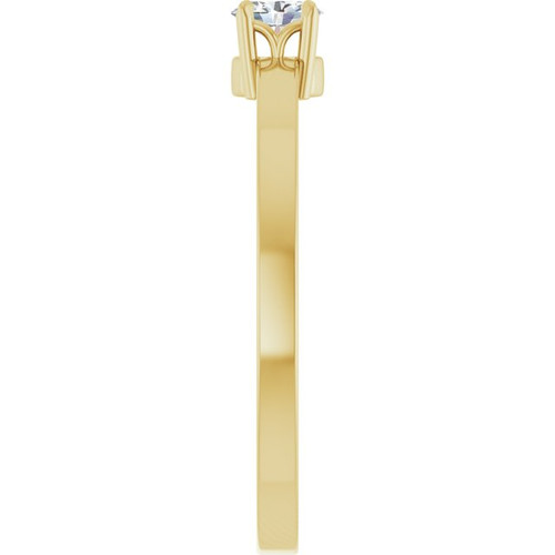 14K Yellow 1/6 CT Lab-Grown Diamond Ring 