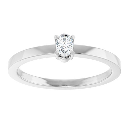 Platinum 1/6 CT Lab-Grown Diamond Ring 