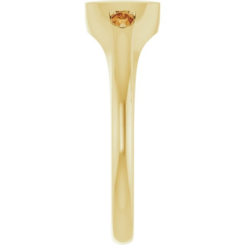 14K Yellow Engravable Natural Citrine Signet Ring