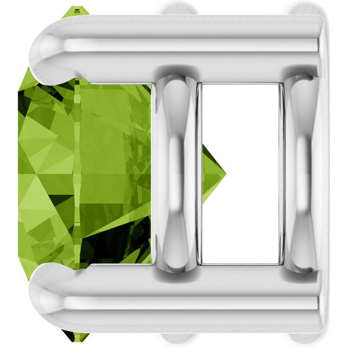 Platinum 5.5 mm Natural Peridot Pendant