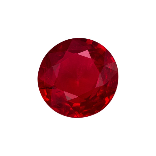 Rich Color Ruby Gem - Round Shape - 1.09 Carats - 6mm, Vivid