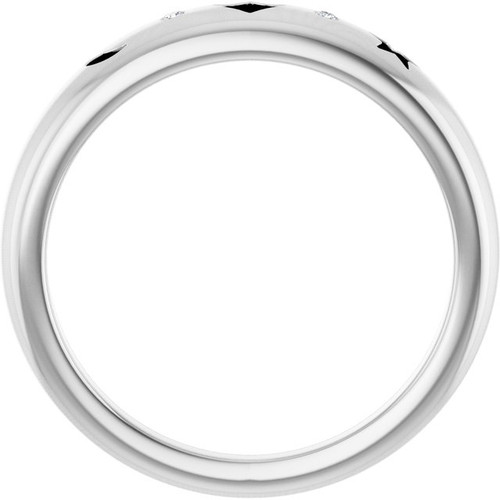 Sterling Silver .015 CTW Natural Diamond Celestial Pierced Ring