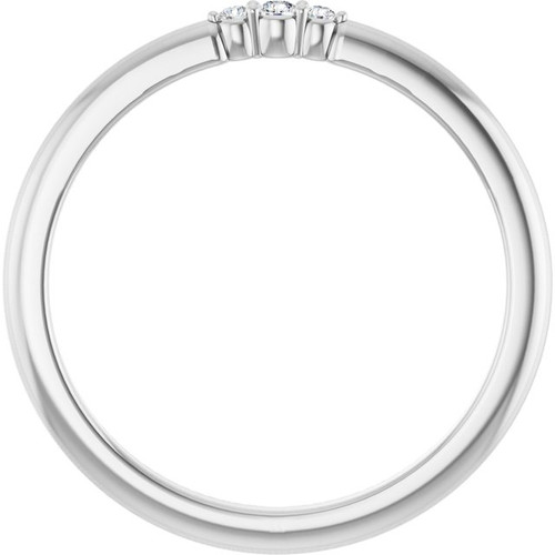 Sterling Silver .03 CTW Natural Diamond Stackable Ring 