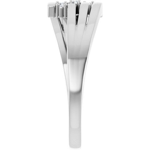 Sterling Silver .02 CTW Natural Diamond Ring