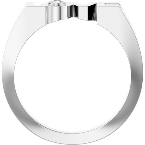 Sterling Silver .03 CT Natural Diamond Love Ring