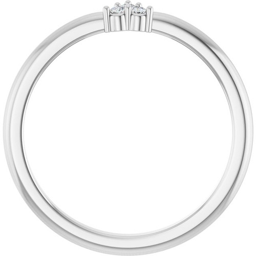 Sterling Silver .04 CTW Natural Diamond Cluster Ring