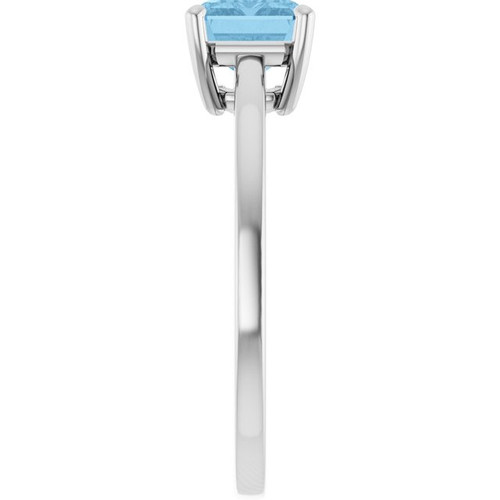 Sterling Silver Natural Sky Blue Topaz Ring