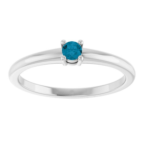 Sterling Silver Natural London Blue Topaz Ring