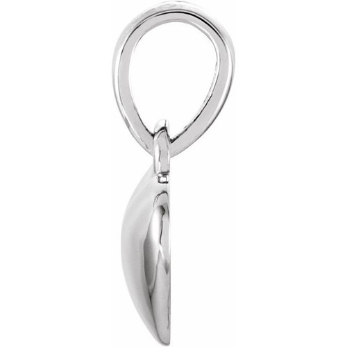 Sterling Silver .03 Carat Diamond Heart Pendant