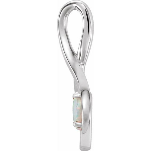 Sterling Silver Opal Freeform Pendant
